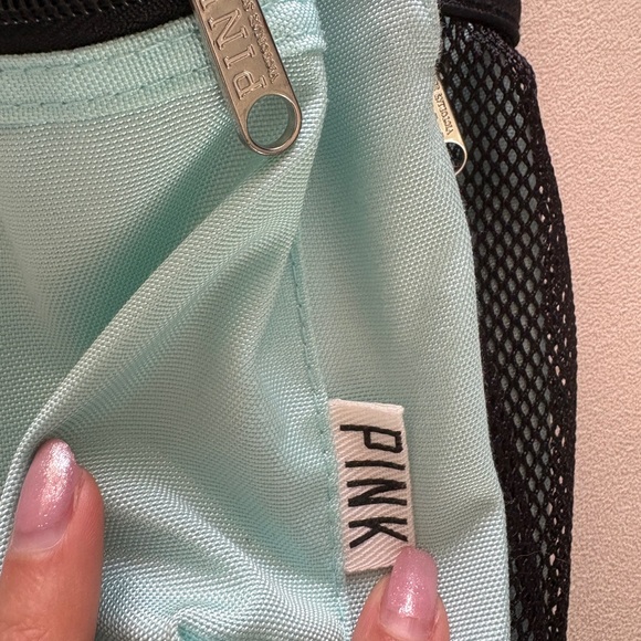 PINK Victoria's Secret Teal and Black Bag with Modern Design - Picture 2 of 16